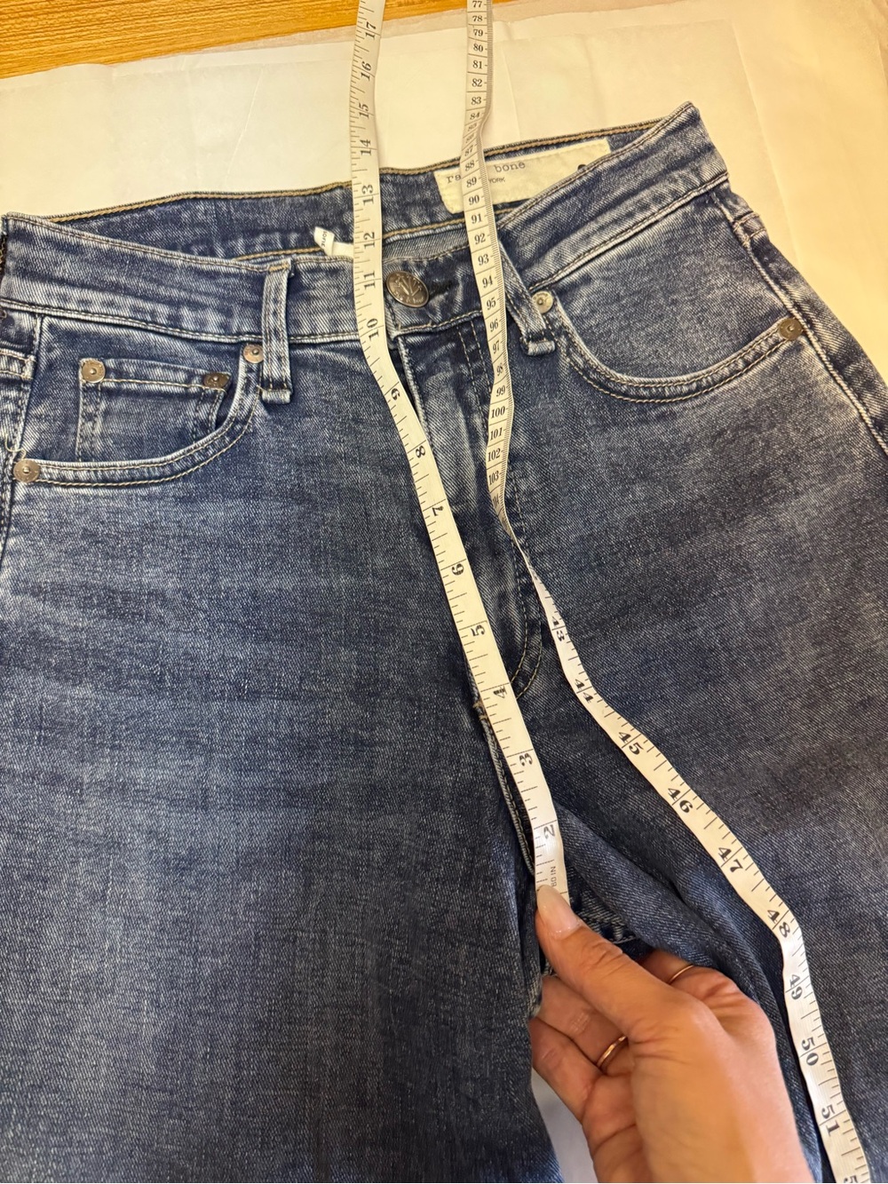 Rag & Bone Sofie High-Rise Ankle Ultra Wide Jeans - Size 24 - Picture 14 of 15